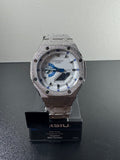 🌟 G-SHOCK GA-2100 - FROSTED SILVER METAL BAND ❄️