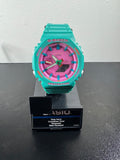 Teal w pink face(blue accents)