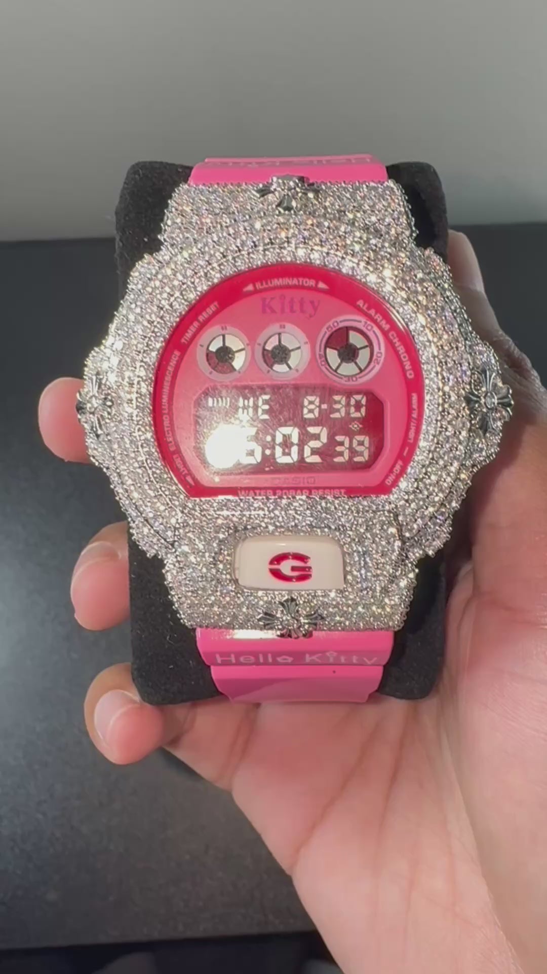 Chrome Heart x Hello Kitty Iced G Shock