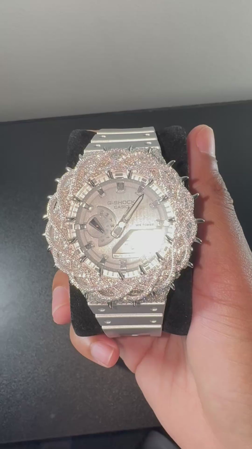 Matte Chrome Iced G Shock